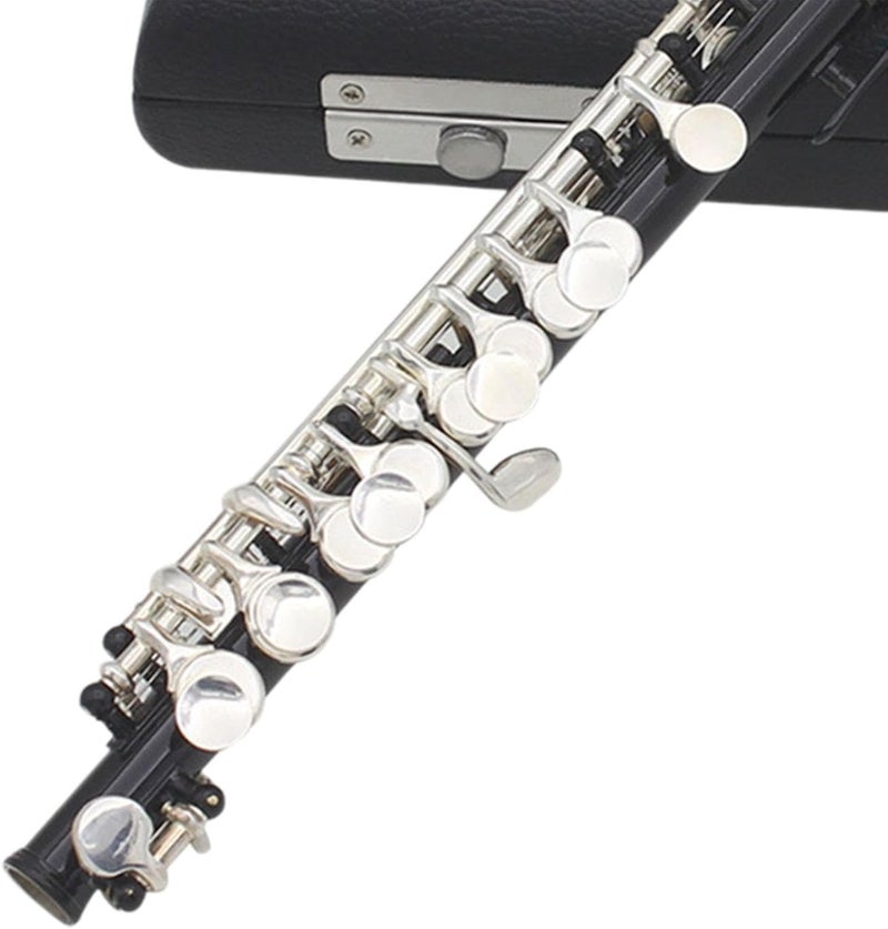 Luwecf C Key Piccolo Lightweight Easy to Play Woodwind Instrument 16 Hole Flute for Stage Performance Practice Classroom Beginner, Black - Image 5